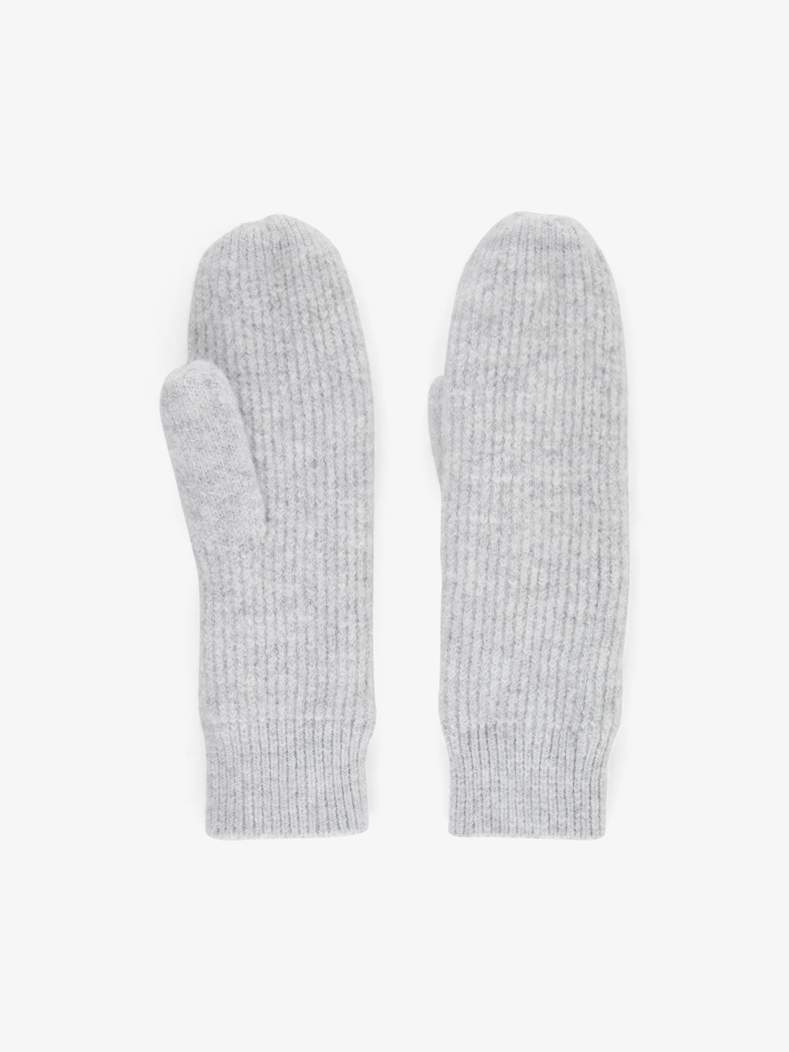 PCBENILLA Mittens - Light Grey Melange